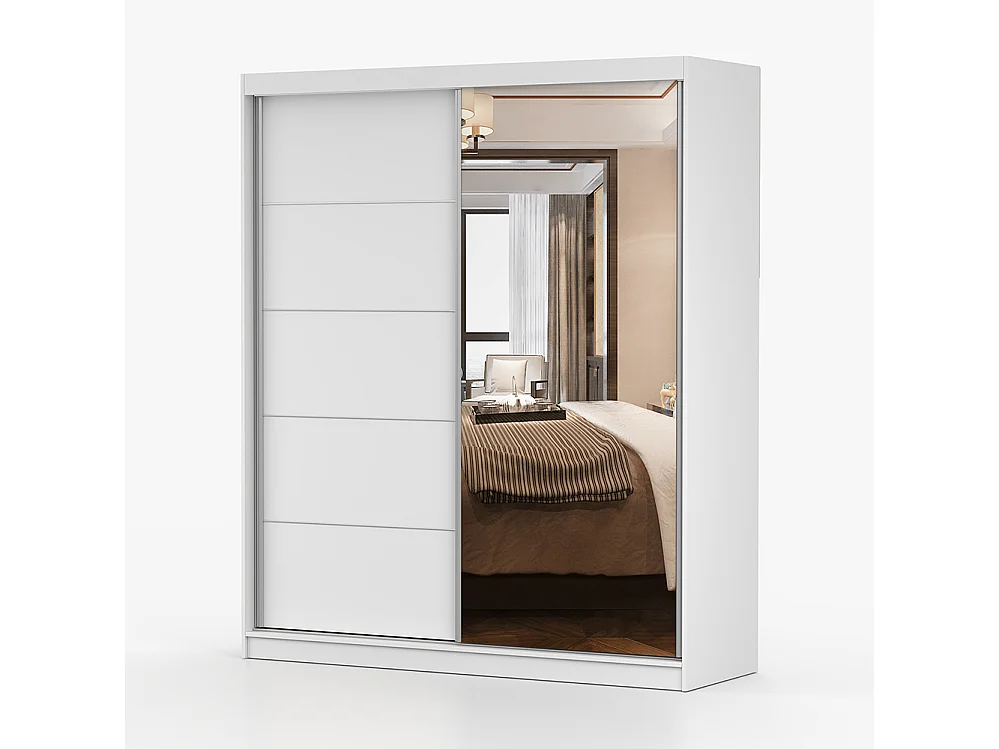Bella 03 Frida 01 Kleiderschrank- und Kommode-Set, Weiß