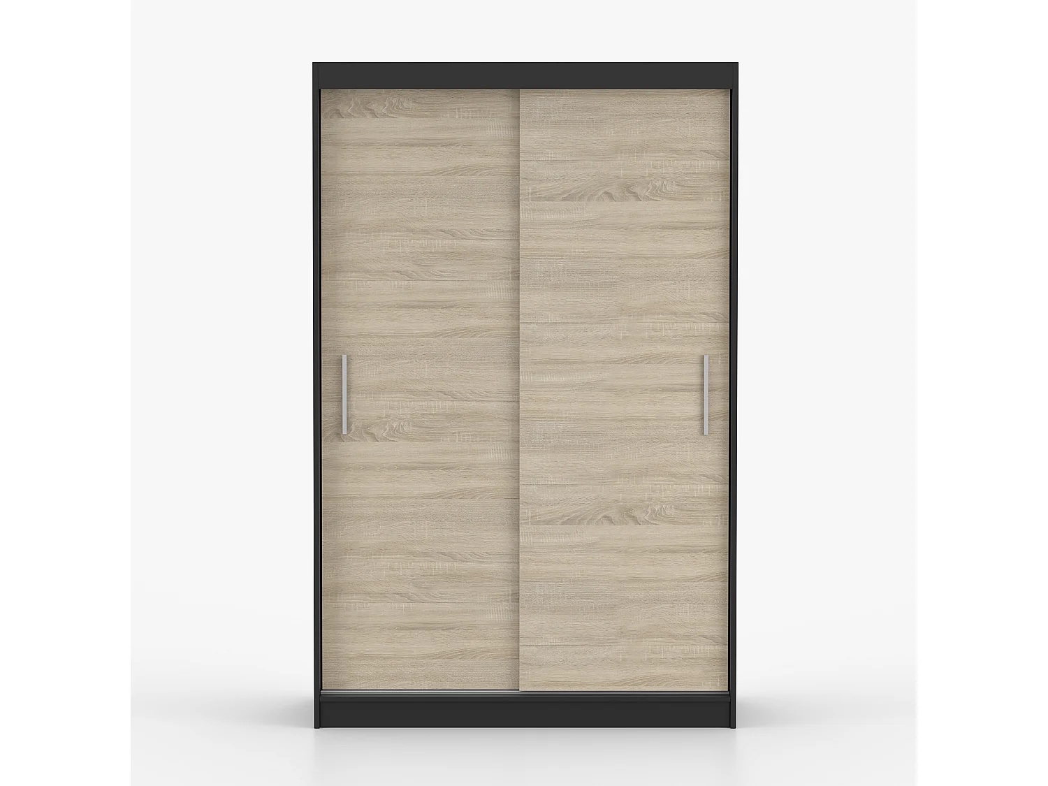 Set aus Kleiderschrank und Kommode Neomi 04 Frida 01, Schwarz