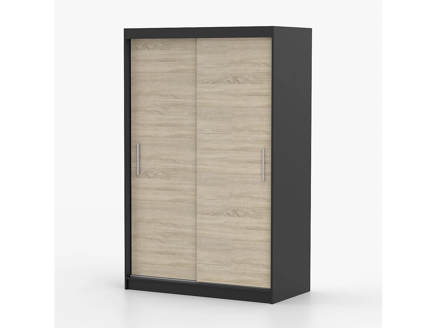 Set aus Kleiderschrank und Kommode Neomi 04 Frida 01, Schwarz