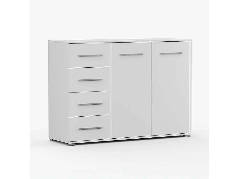 Kombination aus Kleiderschrank und Kommode Neomi 04 Frida 01, Weiß