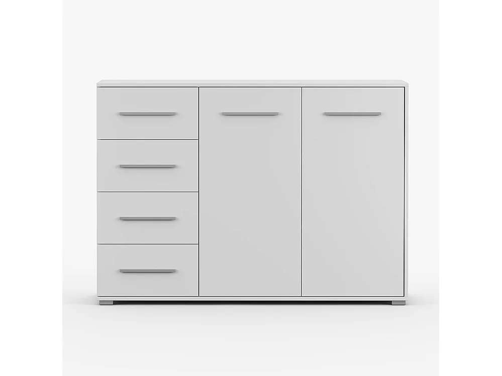 Kombination aus Kleiderschrank und Kommode Neomi 04 Frida 01, Weiß