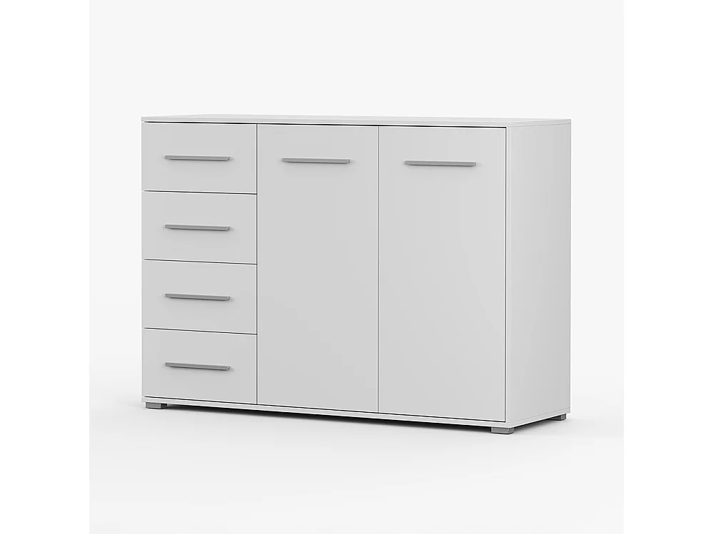 Kombination aus Kleiderschrank und Kommode Neomi 04 Frida 01, Weiß