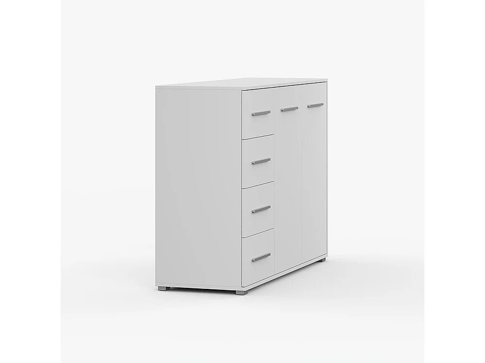 Kombination aus Kleiderschrank und Kommode Neomi 04 Frida 01, Weiß