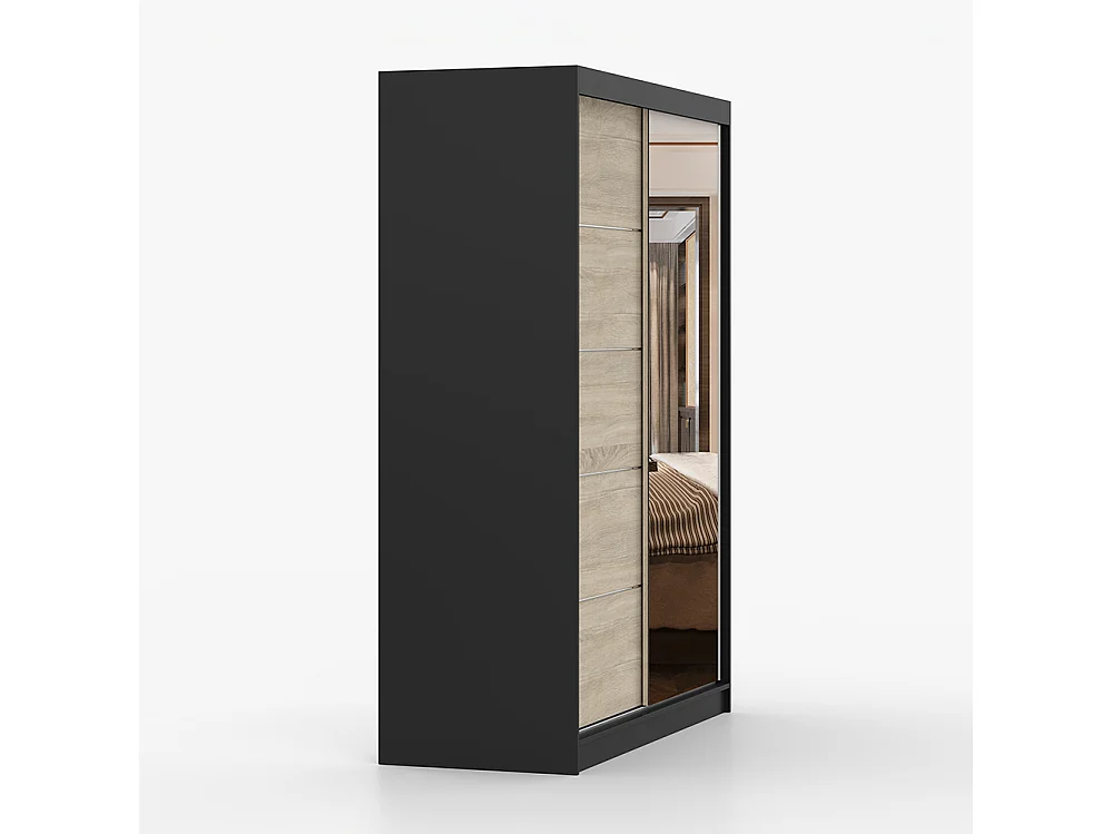 Vista 05 Frida 01 Kleiderschrank- und Kommode-Set, Schwarz