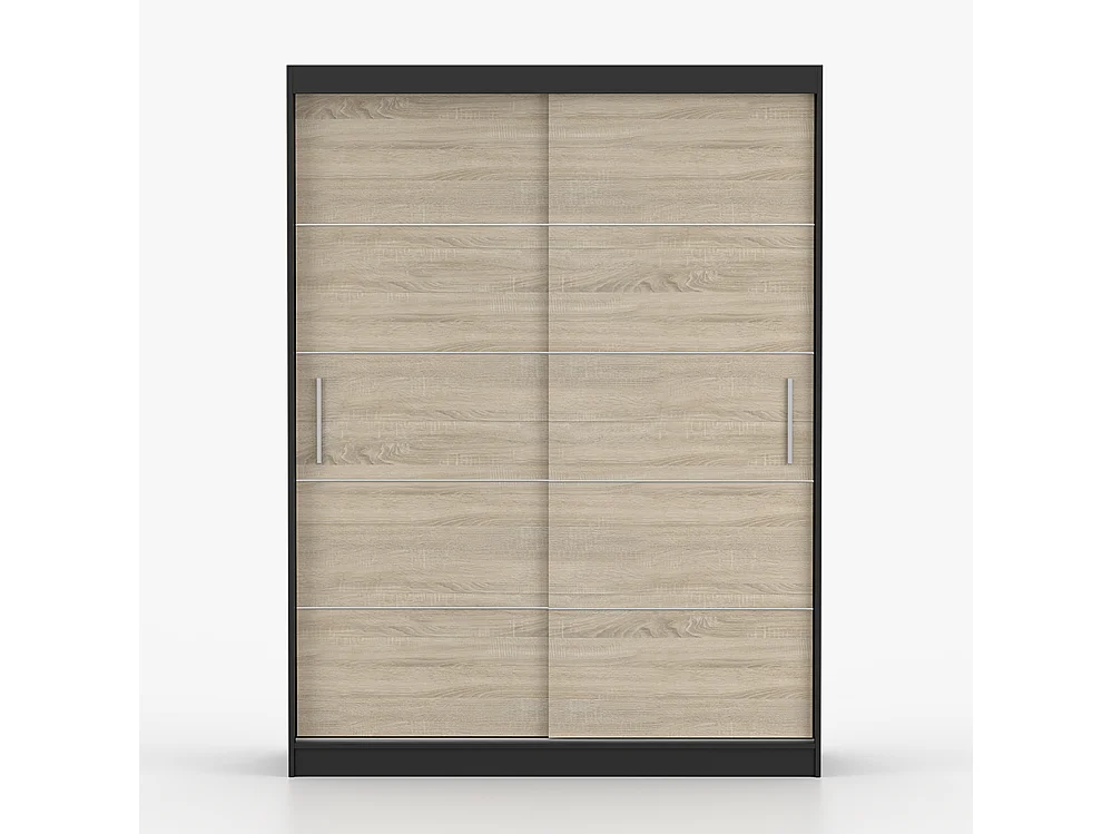 Vista 06 Frida 01 Kleiderschrank- und Kommode-Set, Schwarz