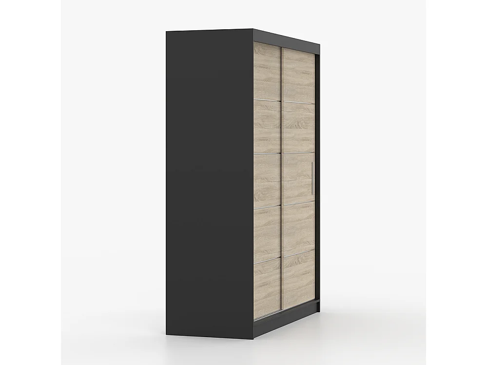 Vista 06 Frida 01 Kleiderschrank- und Kommode-Set, Schwarz