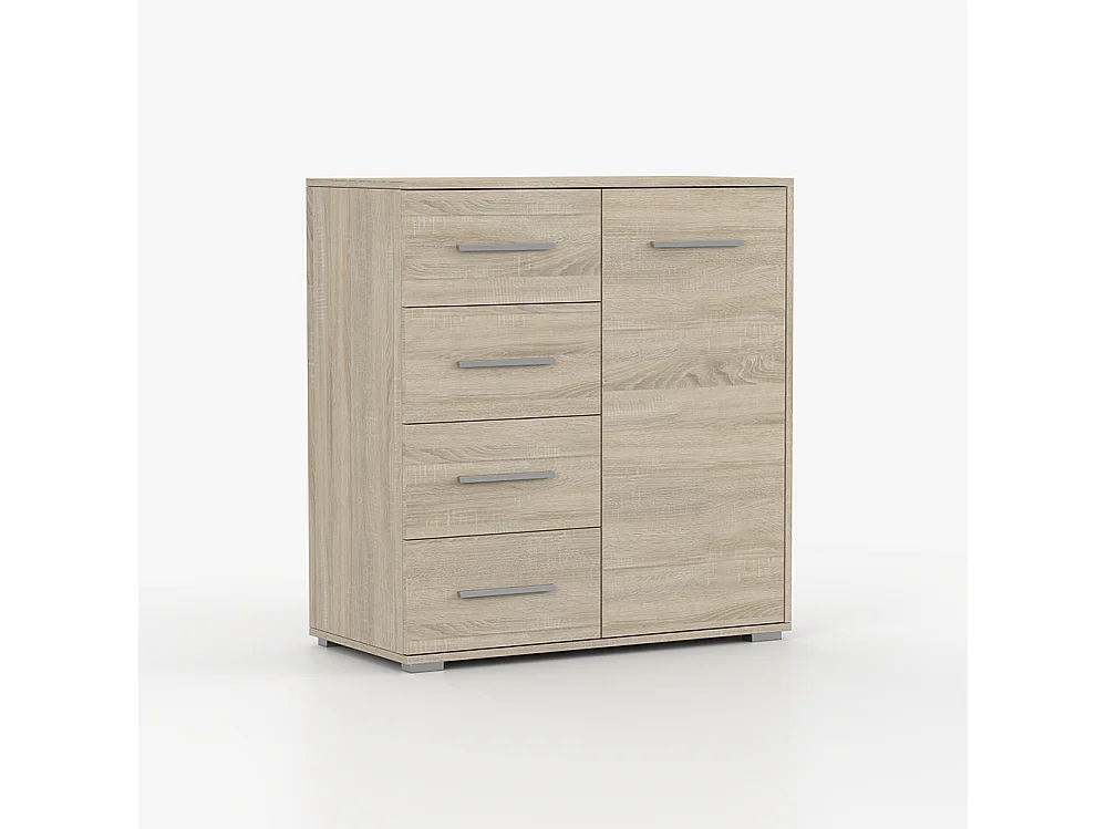 Ensemble armoire et commode Neomi 04 Frida 01, chêne Sonoma