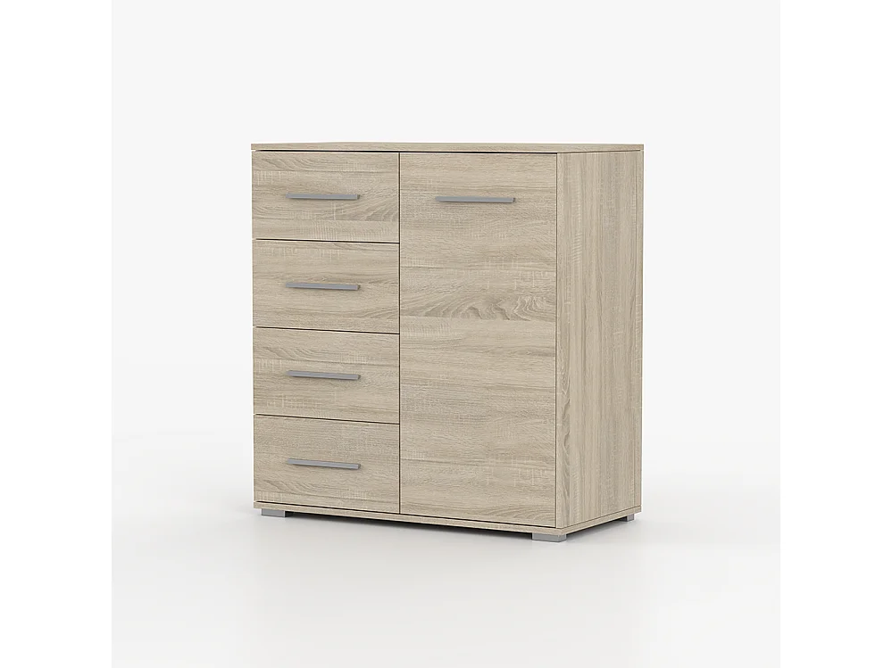 Ensemble armoire et commode Neomi 04 Frida 01, chêne Sonoma