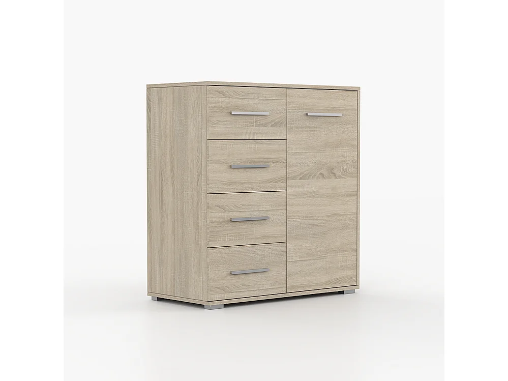 Ensemble armoire et commode Neomi 04 Frida 01, chêne Sonoma