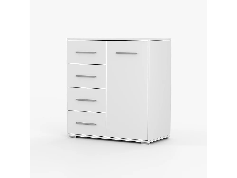Ensemble armoire et commode Neomi 04 Frida 01, blanc