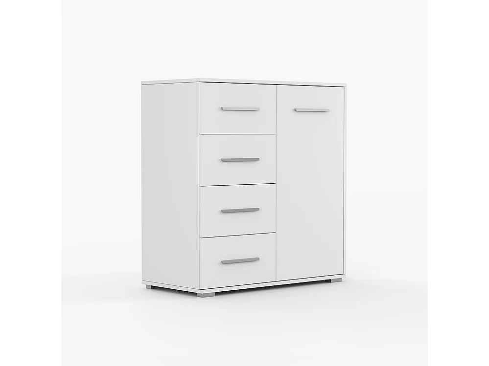 Ensemble armoire et commode Neomi 04 Frida 01, blanc