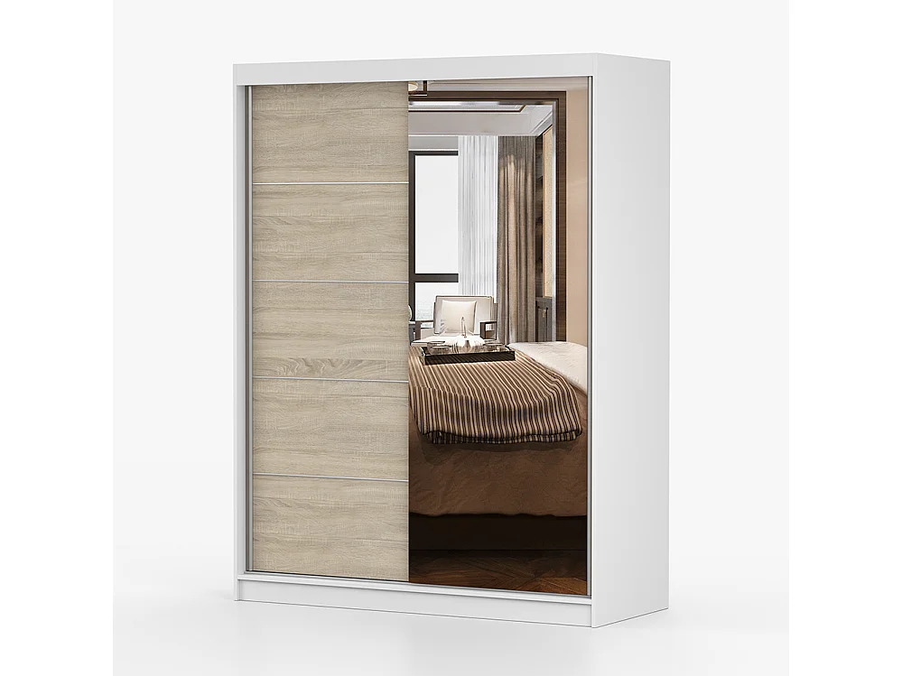 Kleiderschrank- und Kommode-Set Vista 05 Frida 01, Weiß