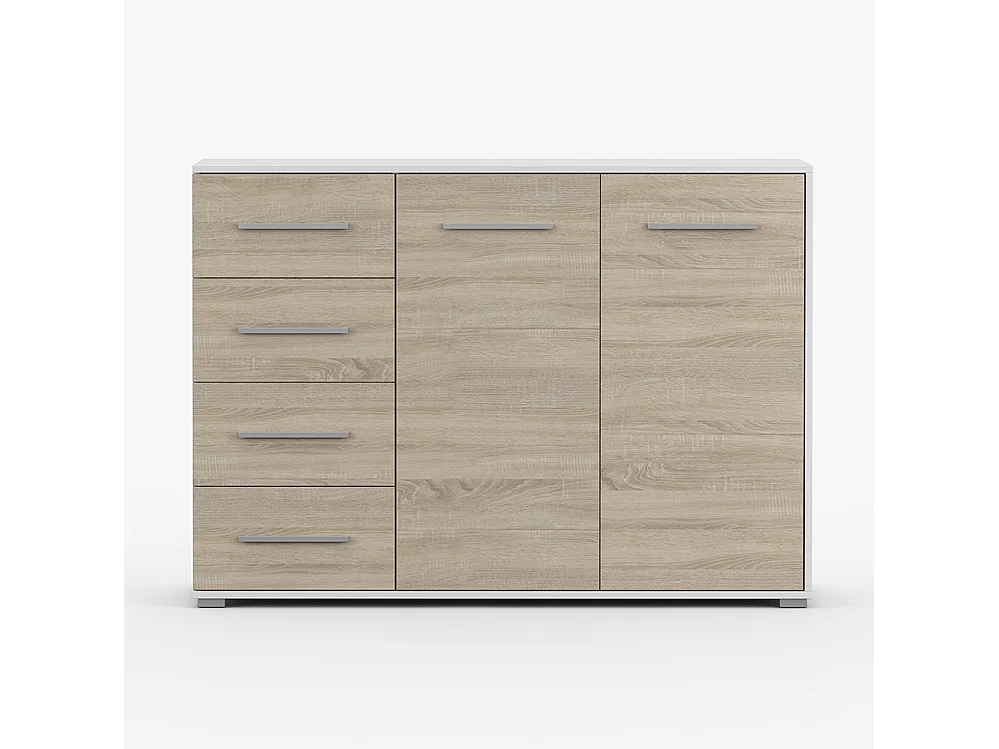 Kombination aus Kleiderschrank und Kommode Neomi 04 Frida 01, Weiß