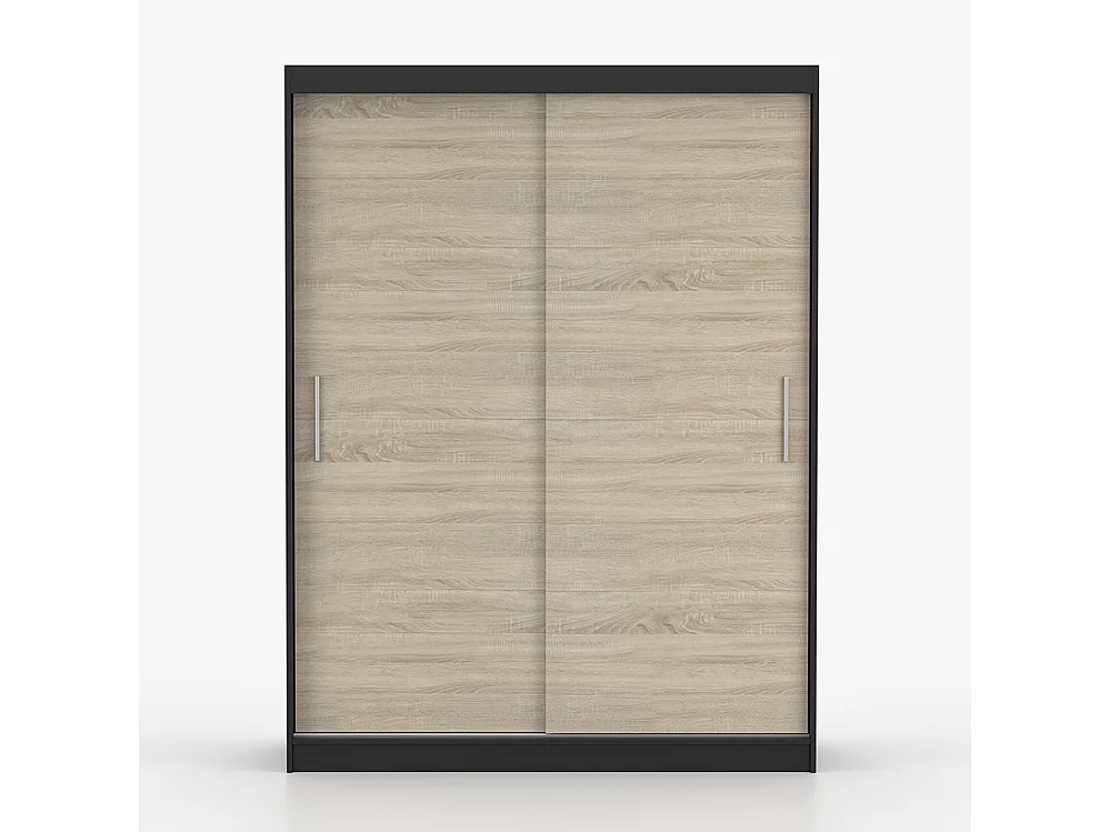 Kombination aus Kleiderschrank und Kommode Vista 04 Frida 01, Schwarz