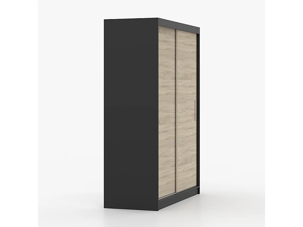 Kombination aus Kleiderschrank und Kommode Vista 04 Frida 01, Schwarz