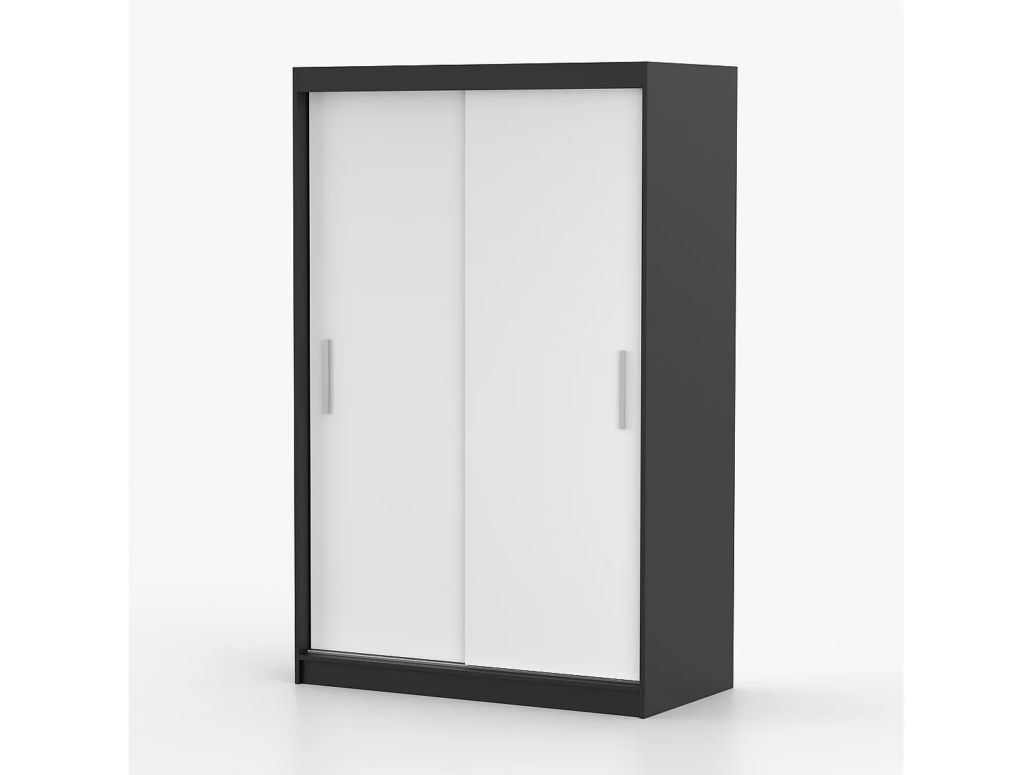 Set aus Kleiderschrank und Kommode Neomi 04 Frida 01, Schwarz