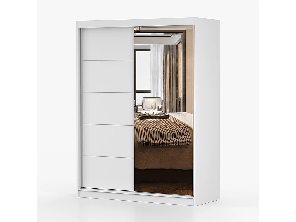 Kleiderschrank- und Kommode-Set Vista 05 Frida 01, Weiß