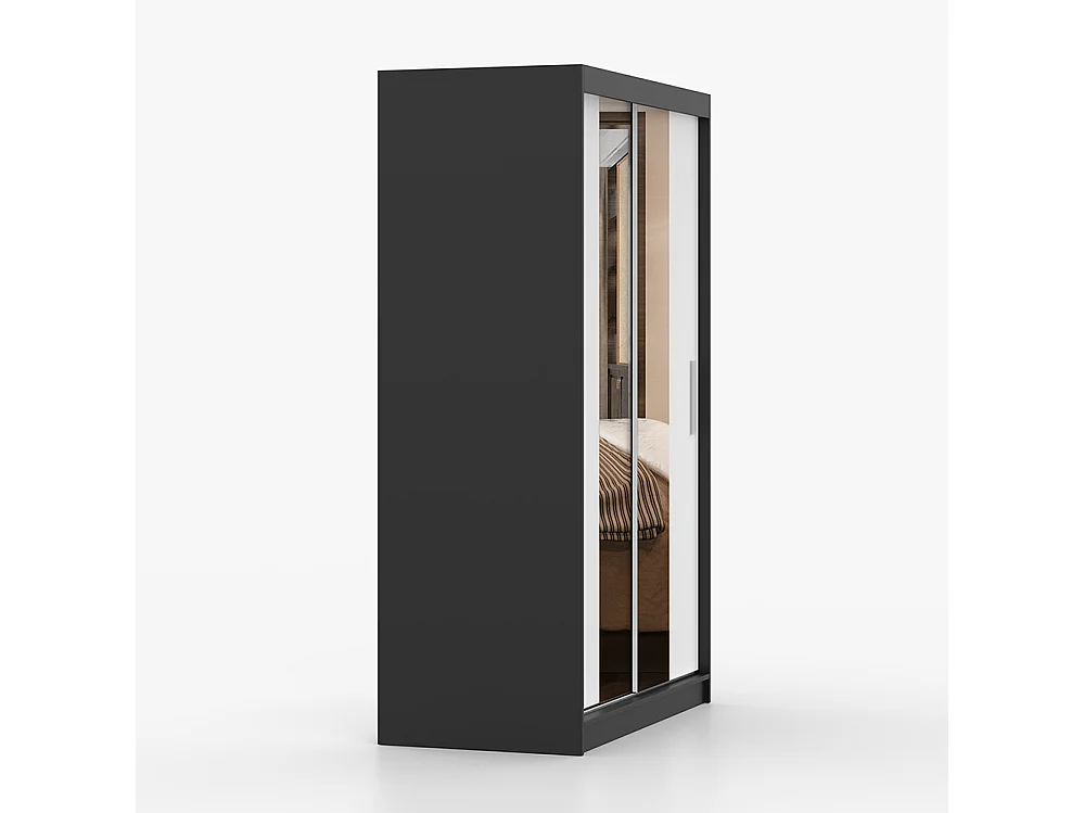 Neomi 01 Frida 01 Kleiderschrank- und Kommode-Set, Schwarz