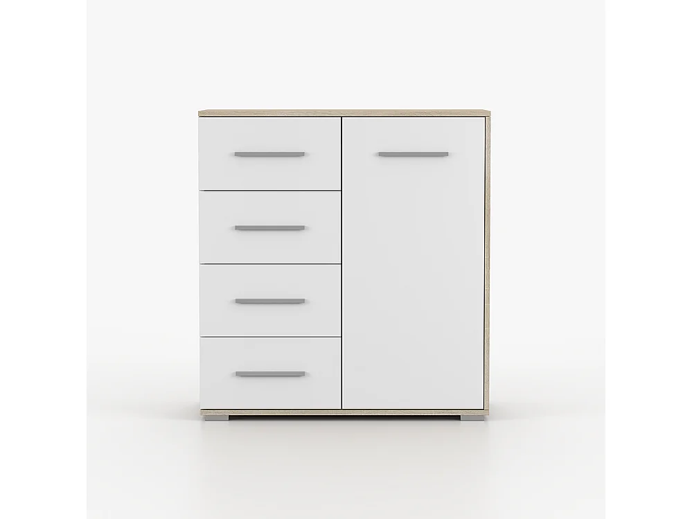 Ensemble armoire et commode Neomi 04 Frida 01, chêne Sonoma