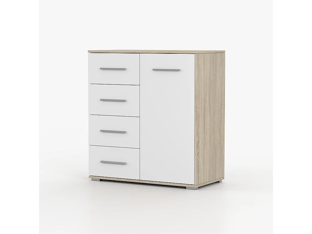 Ensemble armoire et commode Neomi 04 Frida 01, chêne Sonoma