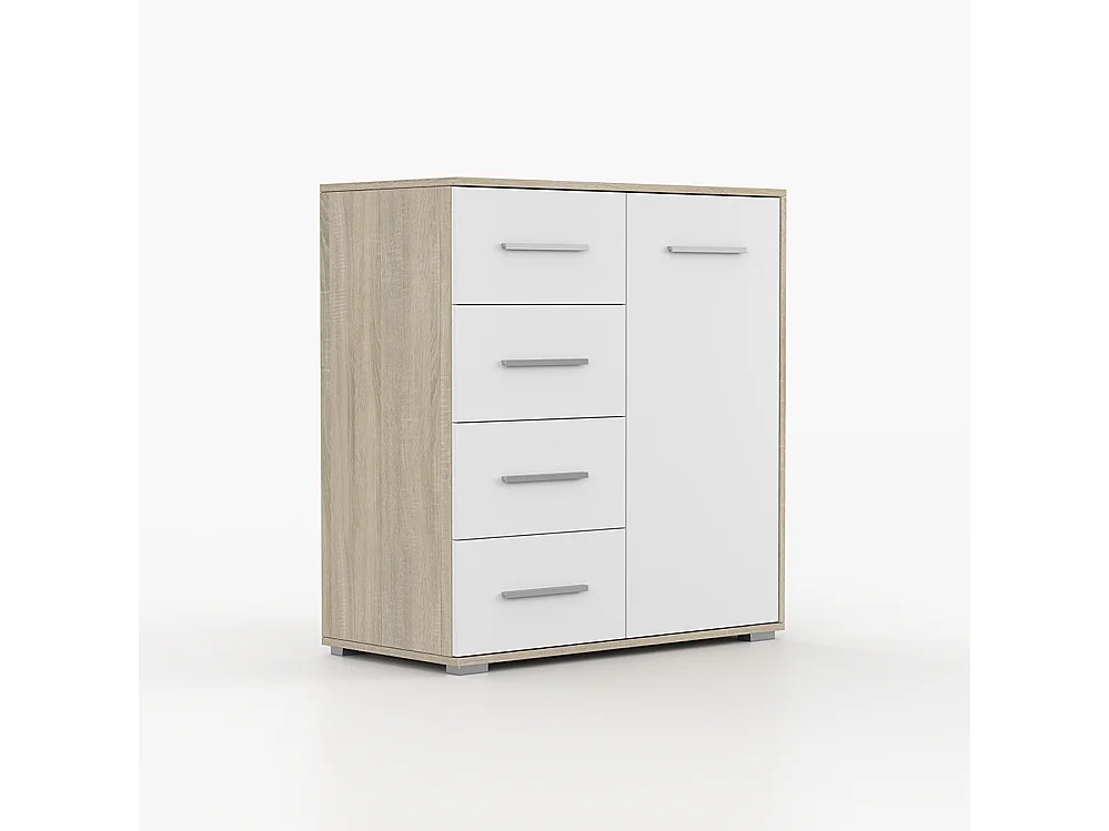 Ensemble armoire et commode Neomi 04 Frida 01, chêne Sonoma