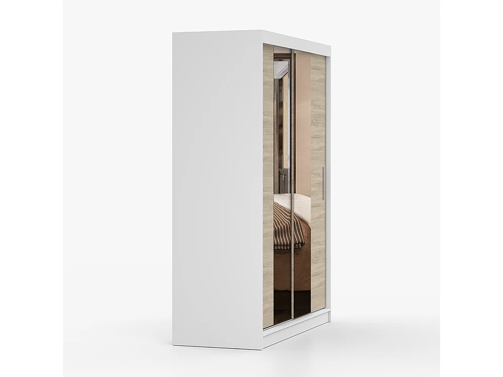 Kombination aus Kleiderschrank und Kommode Vista 01 Frida 01, Weiß