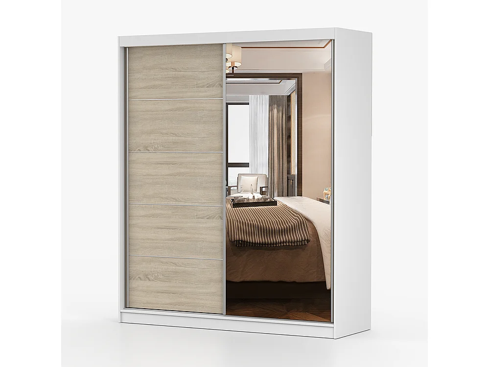 Bella 03 Frida 01 Kleiderschrank- und Kommode-Set, Weiß