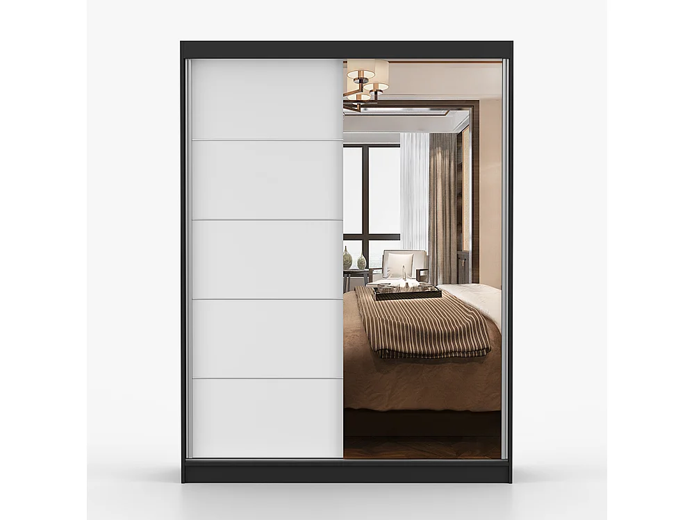 Vista 05 Frida 01 Kleiderschrank- und Kommode-Set, Schwarz