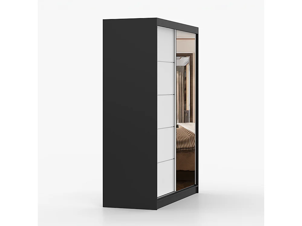 Vista 05 Frida 01 Kleiderschrank- und Kommode-Set, Schwarz