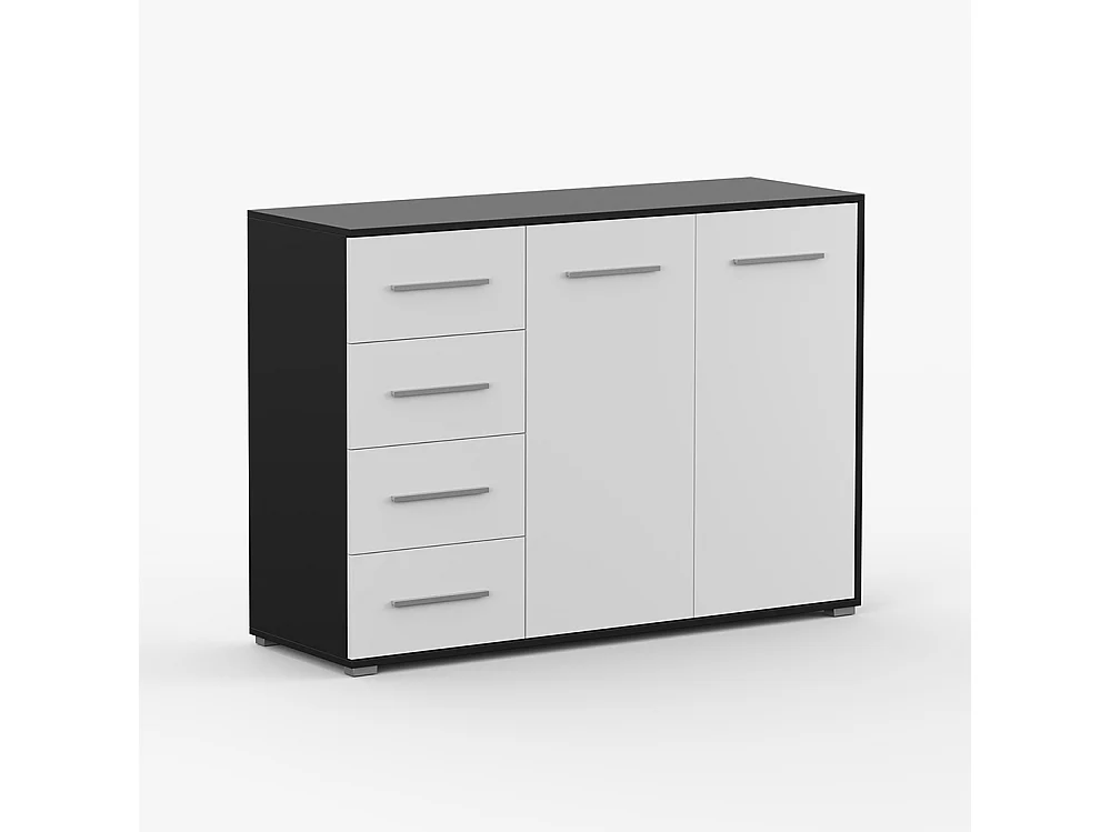 Vista 05 Frida 01 Kleiderschrank- und Kommode-Set, Schwarz