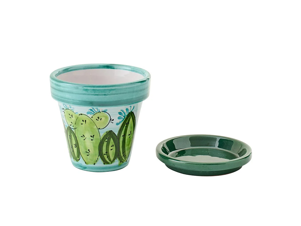 Cache-Pot Avec Soucoupe "Thurman" 21cm Multicolore