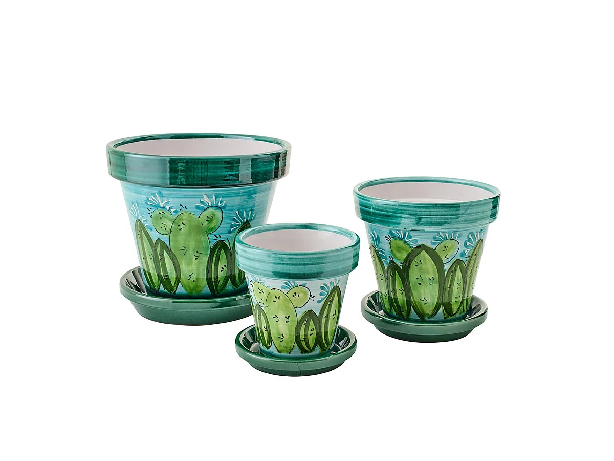 Cache-Pot Avec Soucoupe "Thurman" 21cm Multicolore