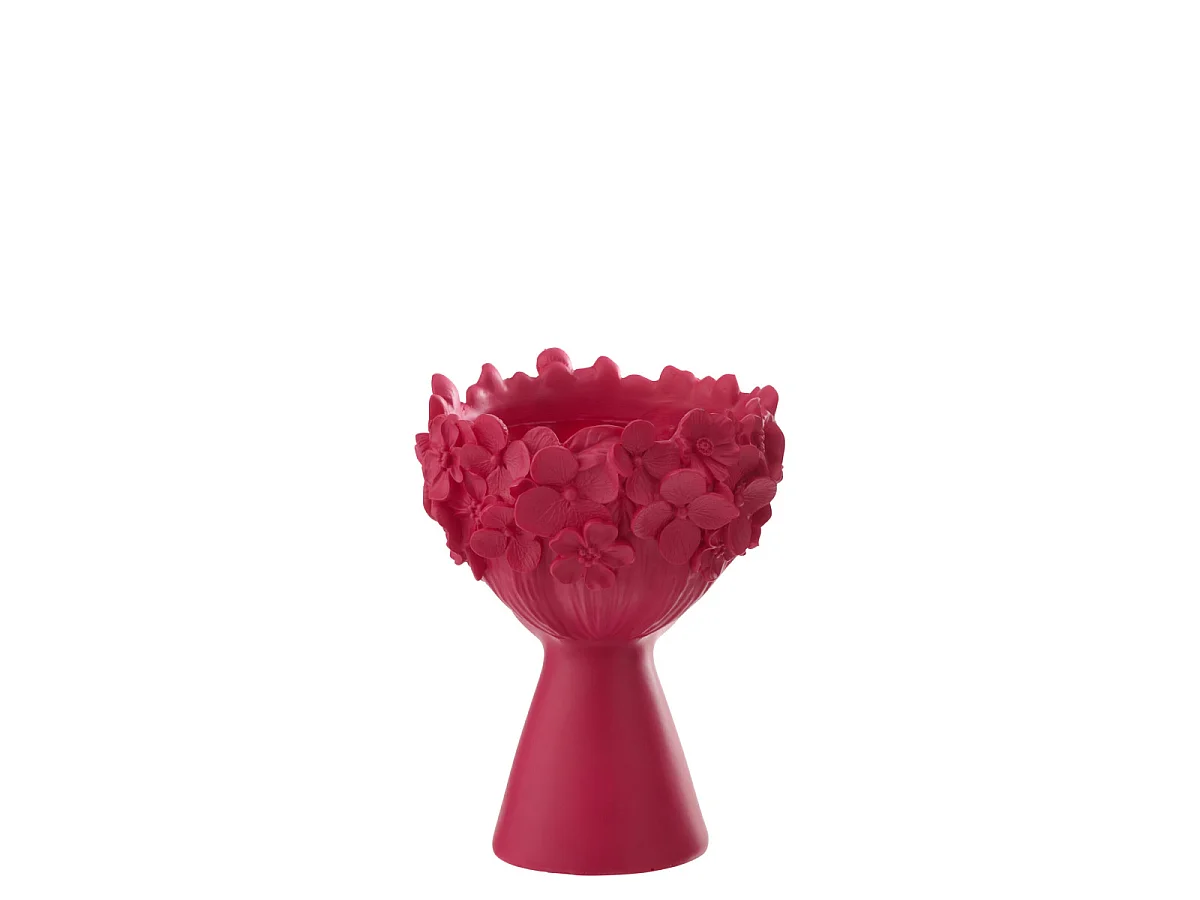 Cache-Pot Tête Fleurie "Flore" 24cm Fuchsia