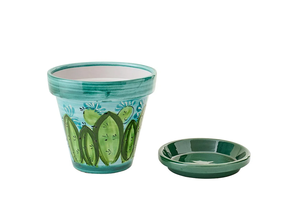 Cache-Pot Avec Soucoupe "Thurman" 27cm Multicolore