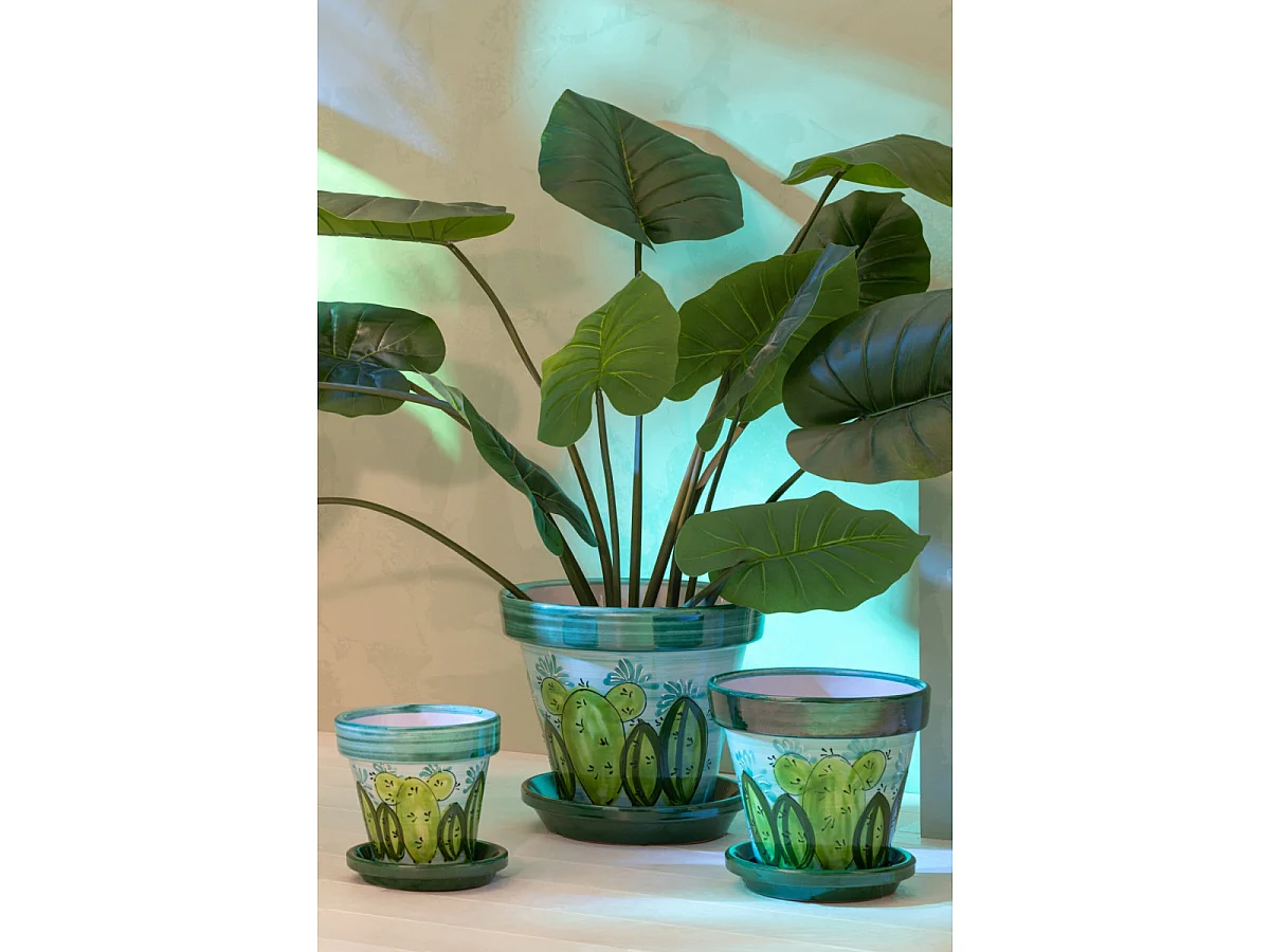 Cache-Pot Avec Soucoupe "Thurman" 27cm Multicolore