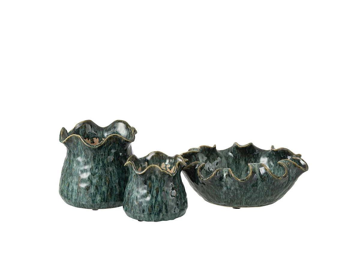 Cache-Pot Déco en Argile "Roni" 20cm Bleu