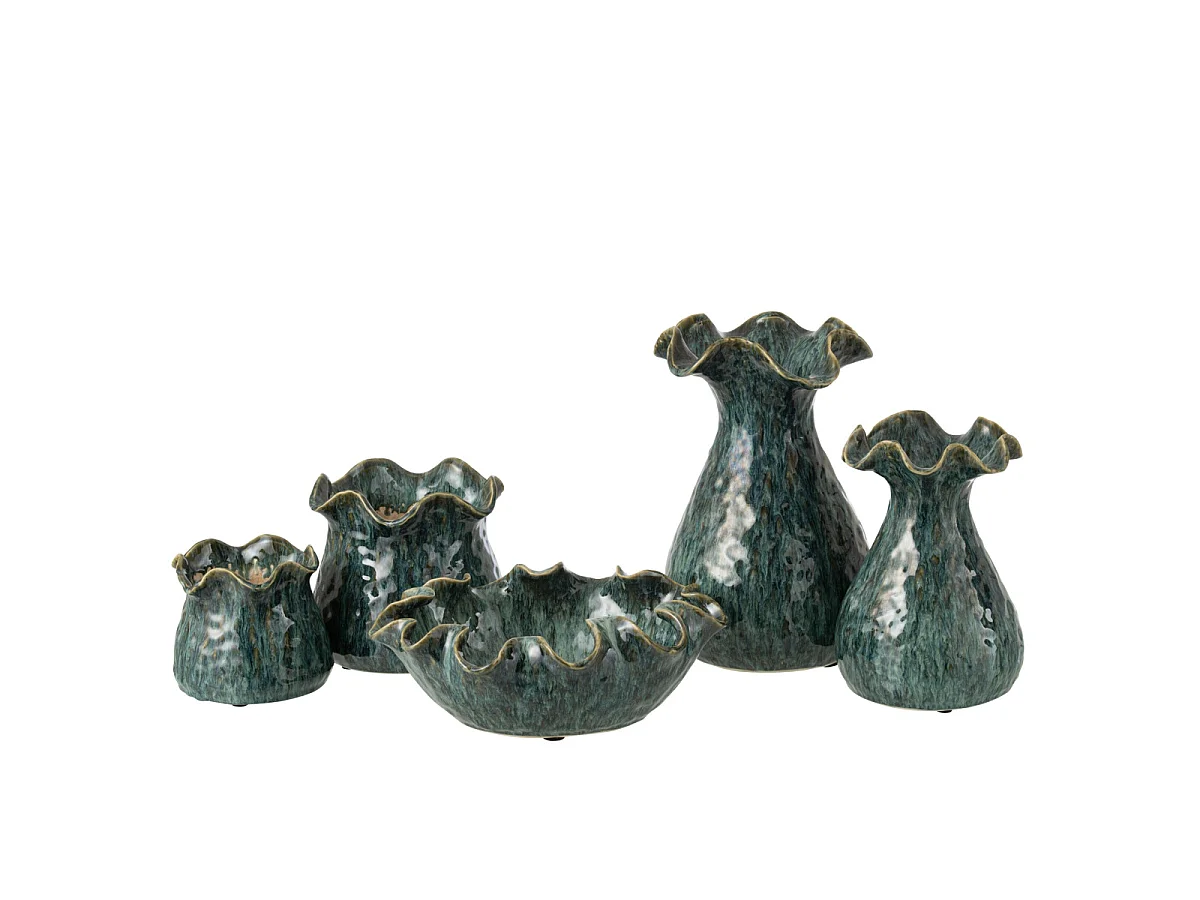 Cache-Pot Déco en Argile "Roni" 20cm Bleu