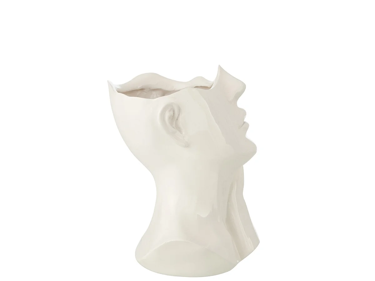 Cache-Pot Buste de Femme "Muse" 27cm Blanc