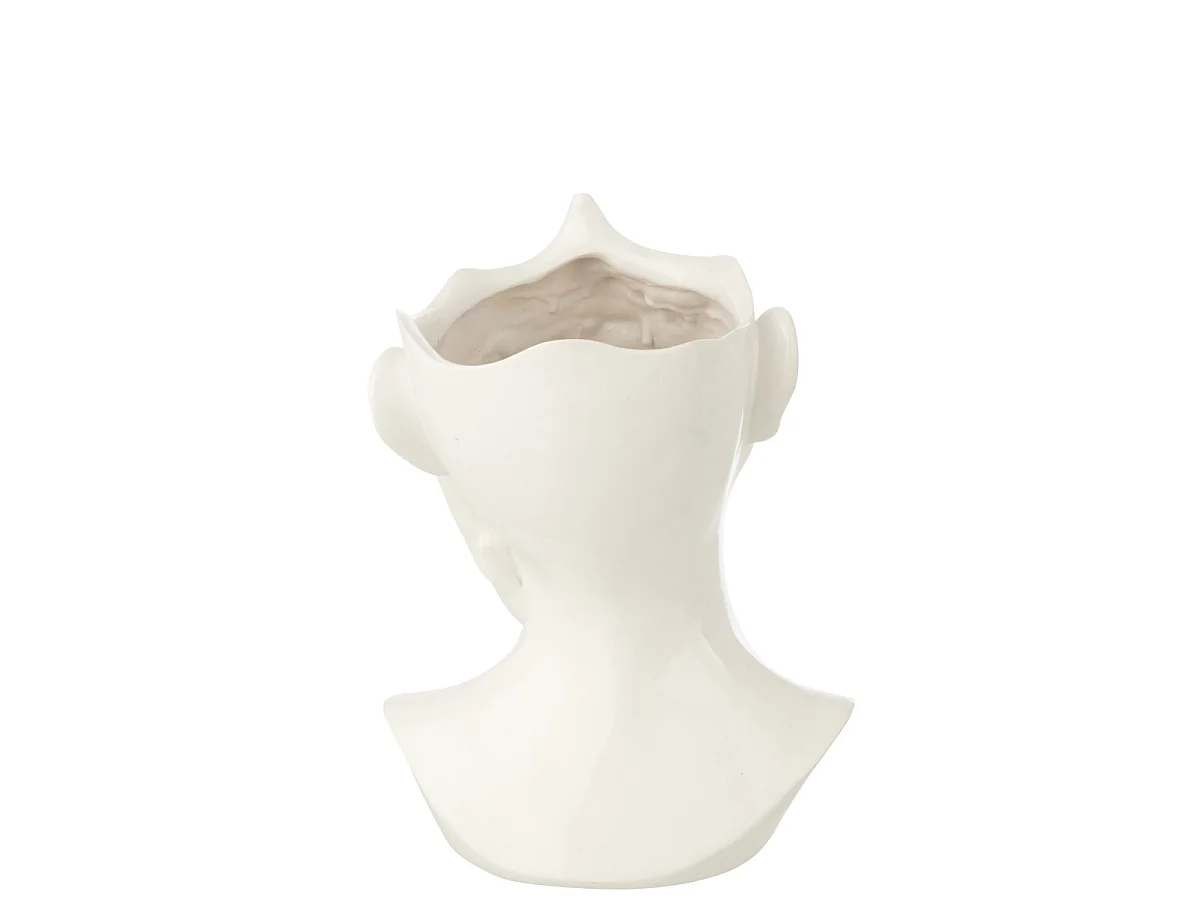 Cache-Pot Buste de Femme "Muse" 27cm Blanc