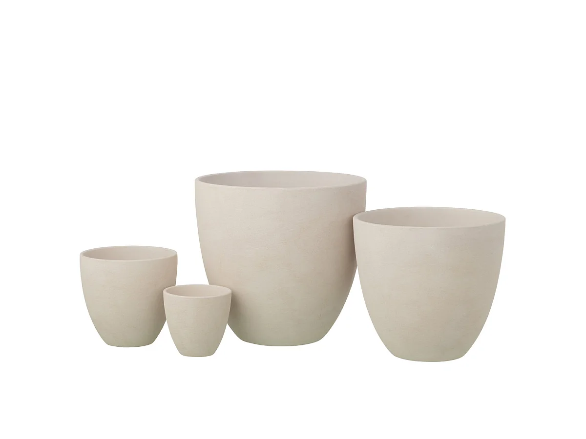 Cache-Pot Rond en Céramique "Terra" 30cm Blanc