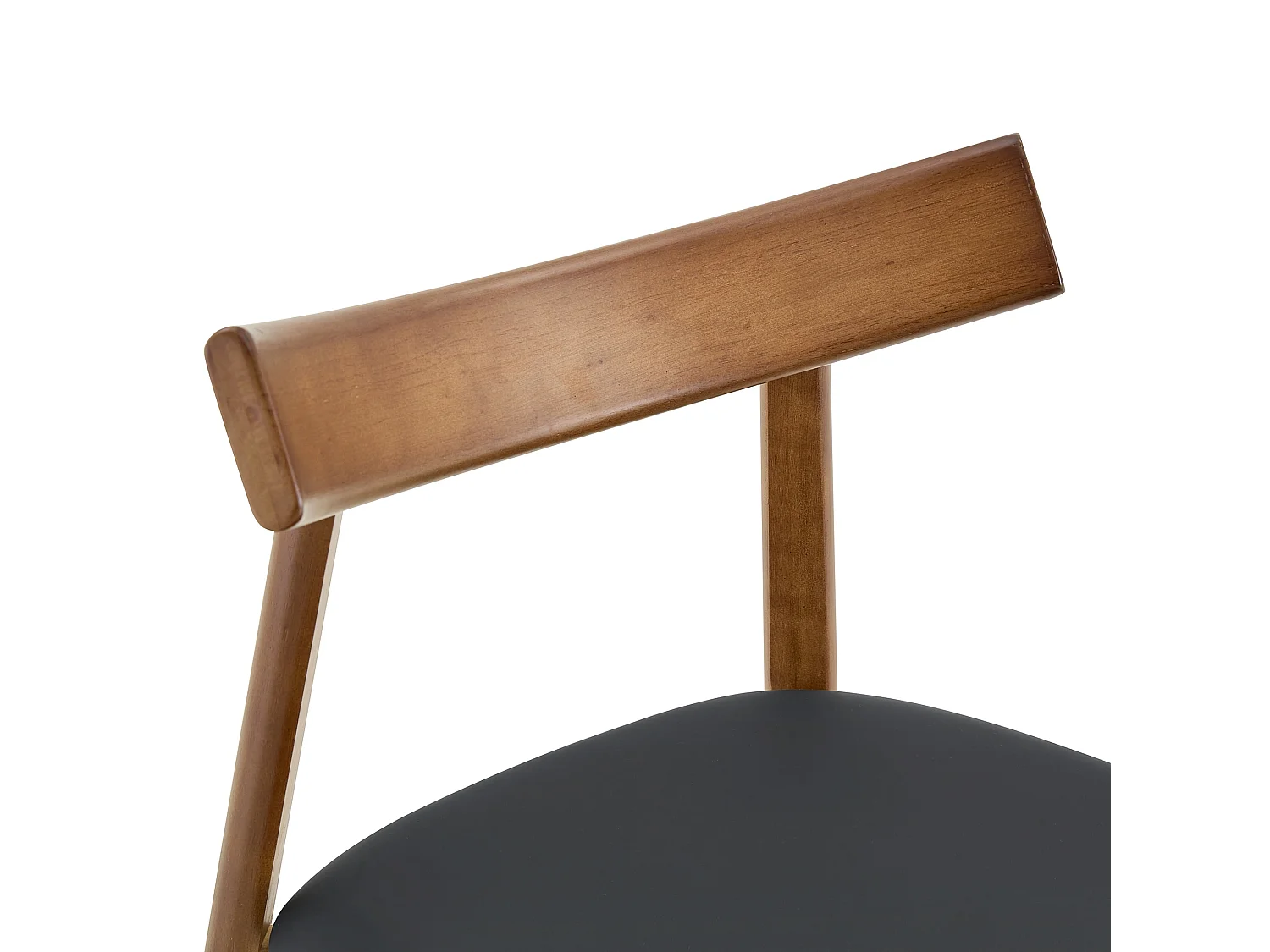 Scandinavische Eetkamerstoelen 2-delige set met Gebogen Houten Rugleuning