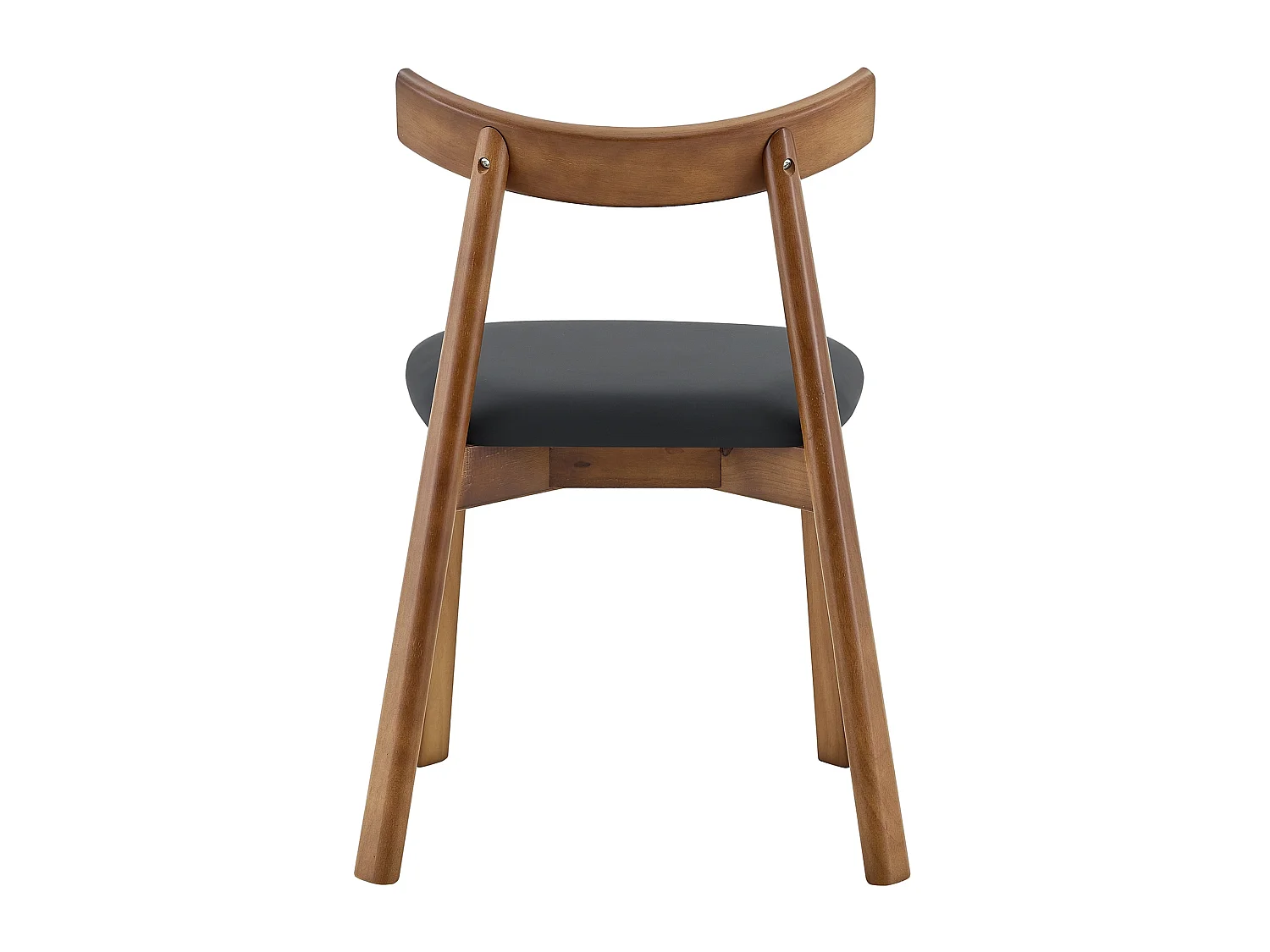 Scandinavische Eetkamerstoelen 2-delige set met Gebogen Houten Rugleuning