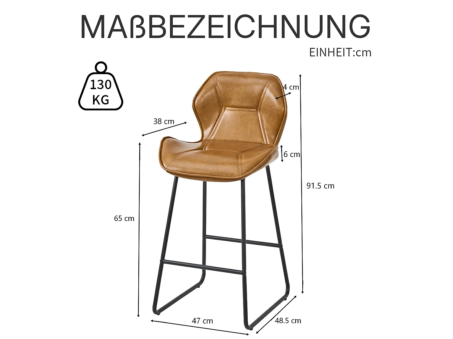 Italiaanse Minimalistische Barkrukken 2-Delige Set met Zwarte Metalen Frame en Kunstleren Bekleding