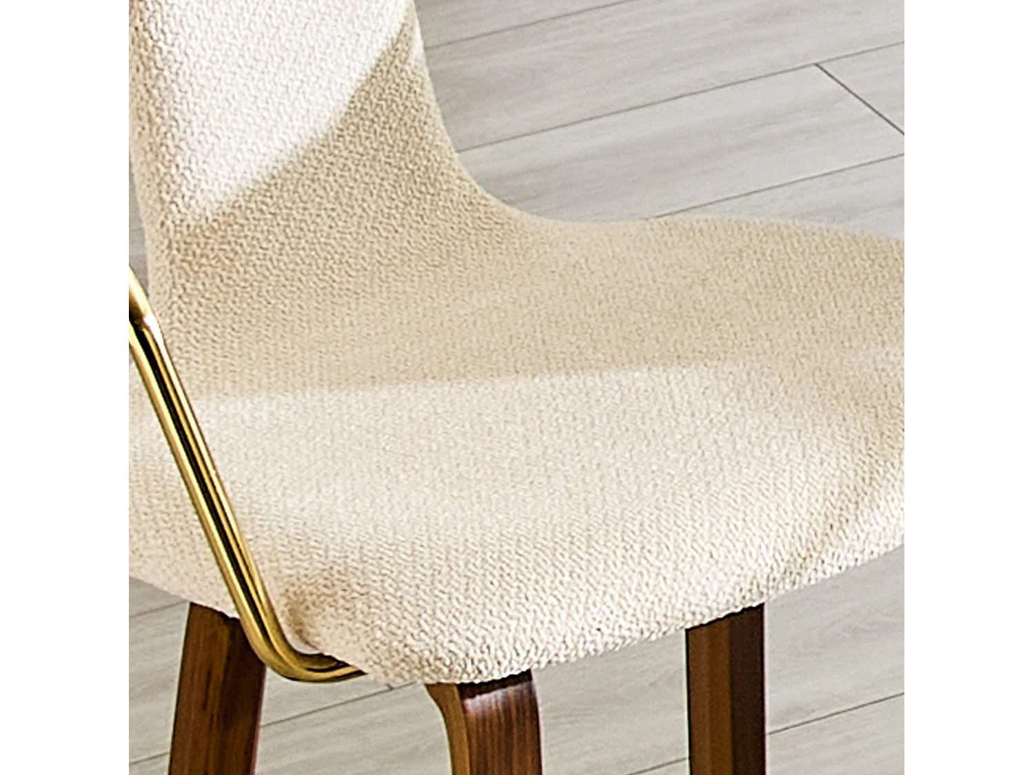 Ensemble de 2 tabourets de bar modernes scandinaves avec accoudoirs, pieds en bois et rembourrage doux