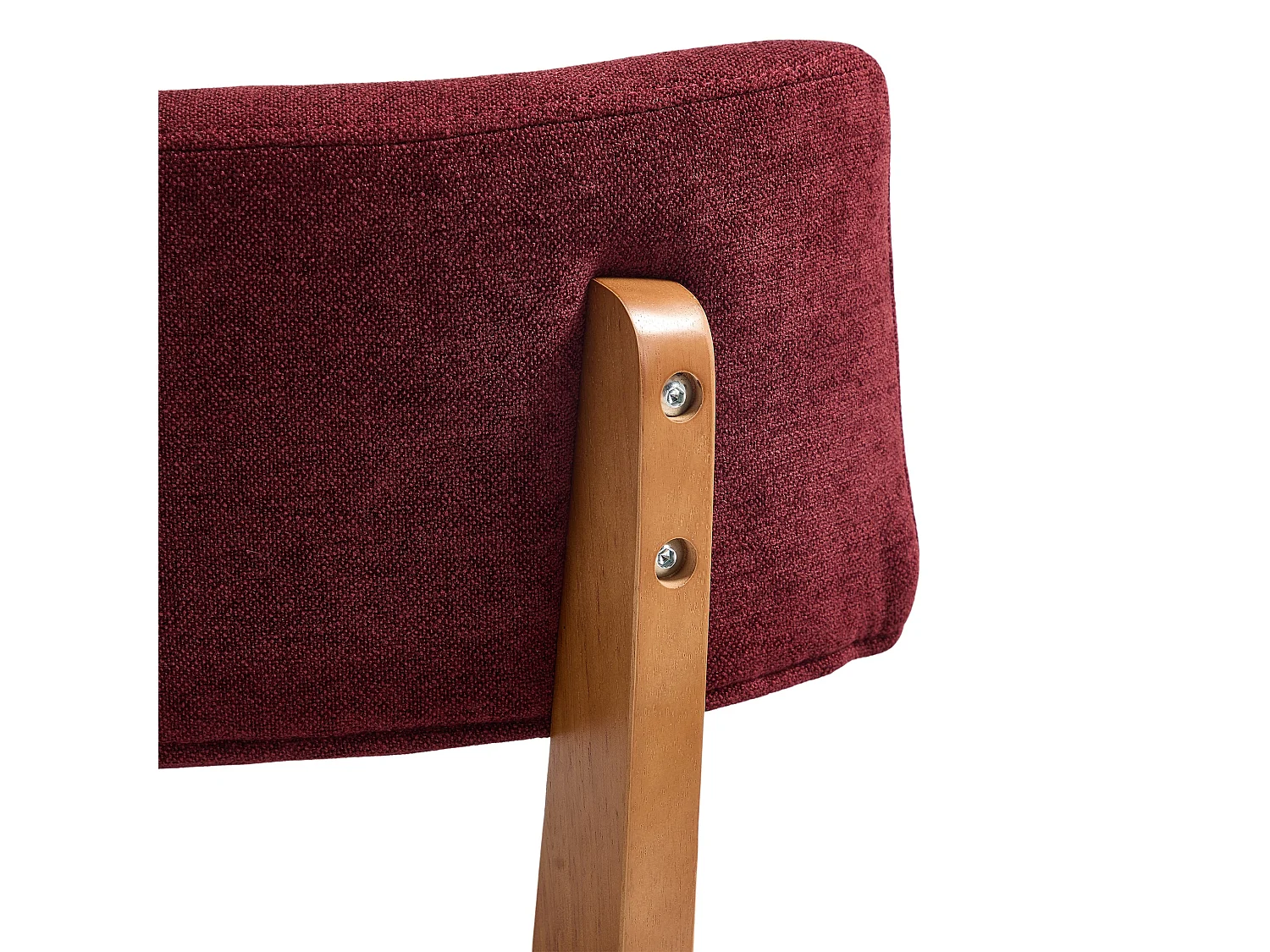 Chaises de Salle à Manger Mid Century Ensemble de 2 avec Revêtement en Tissu et Structure en Bois de Hêtre