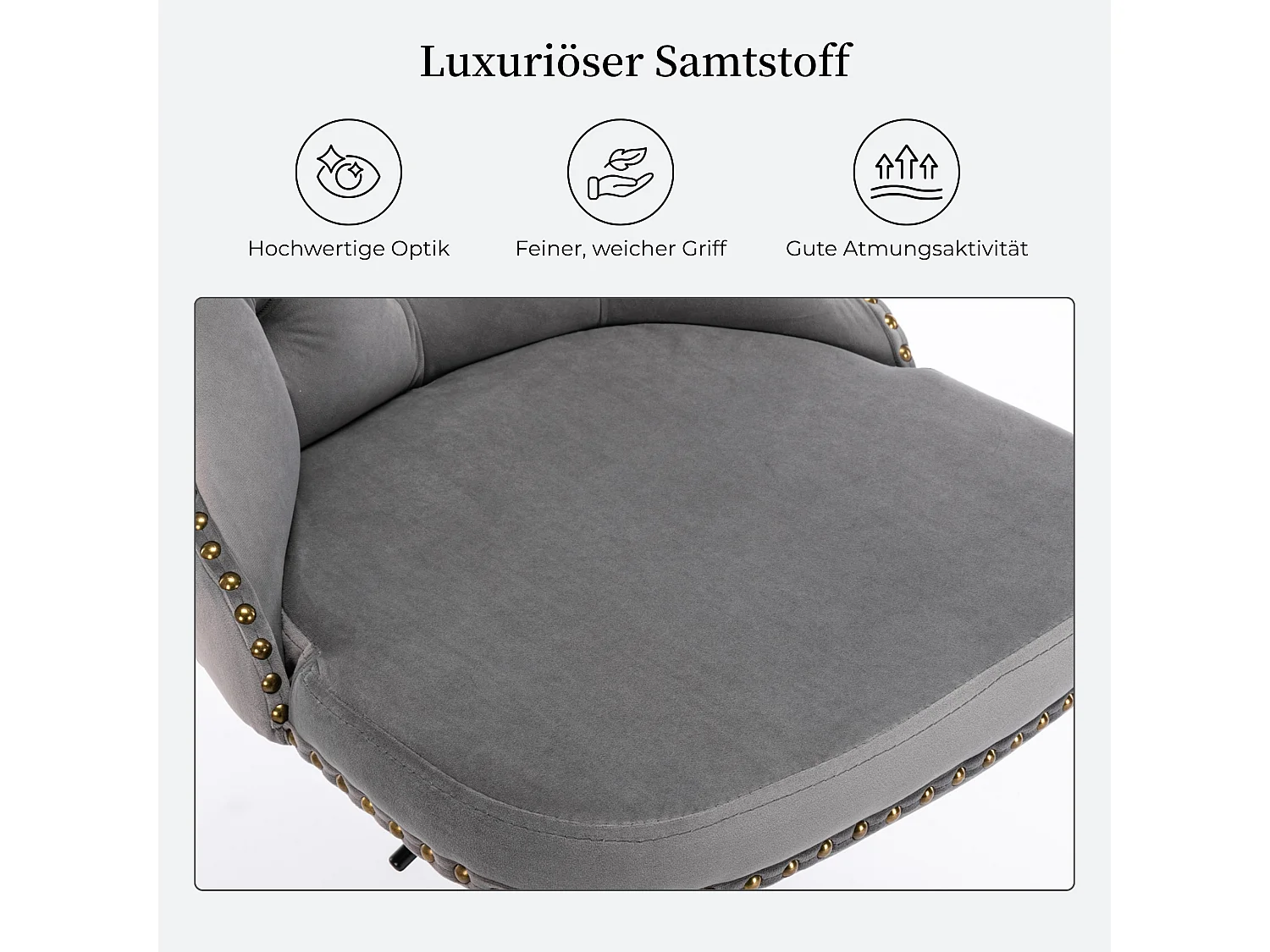 Ensemble de 2 Tabourets de Bar en Velours, Hauteur Réglable, Pivotants, avec Dossier et Repose-Pieds