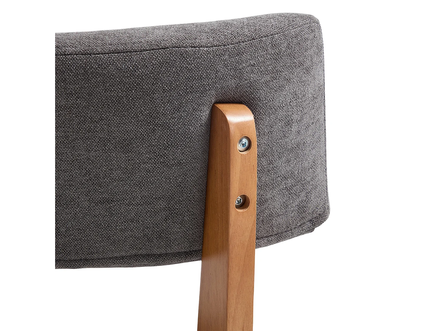 Set van 2 eetkamerstoelen met stoffen bekleding en beukenhouten frame - Mid Century-stijl