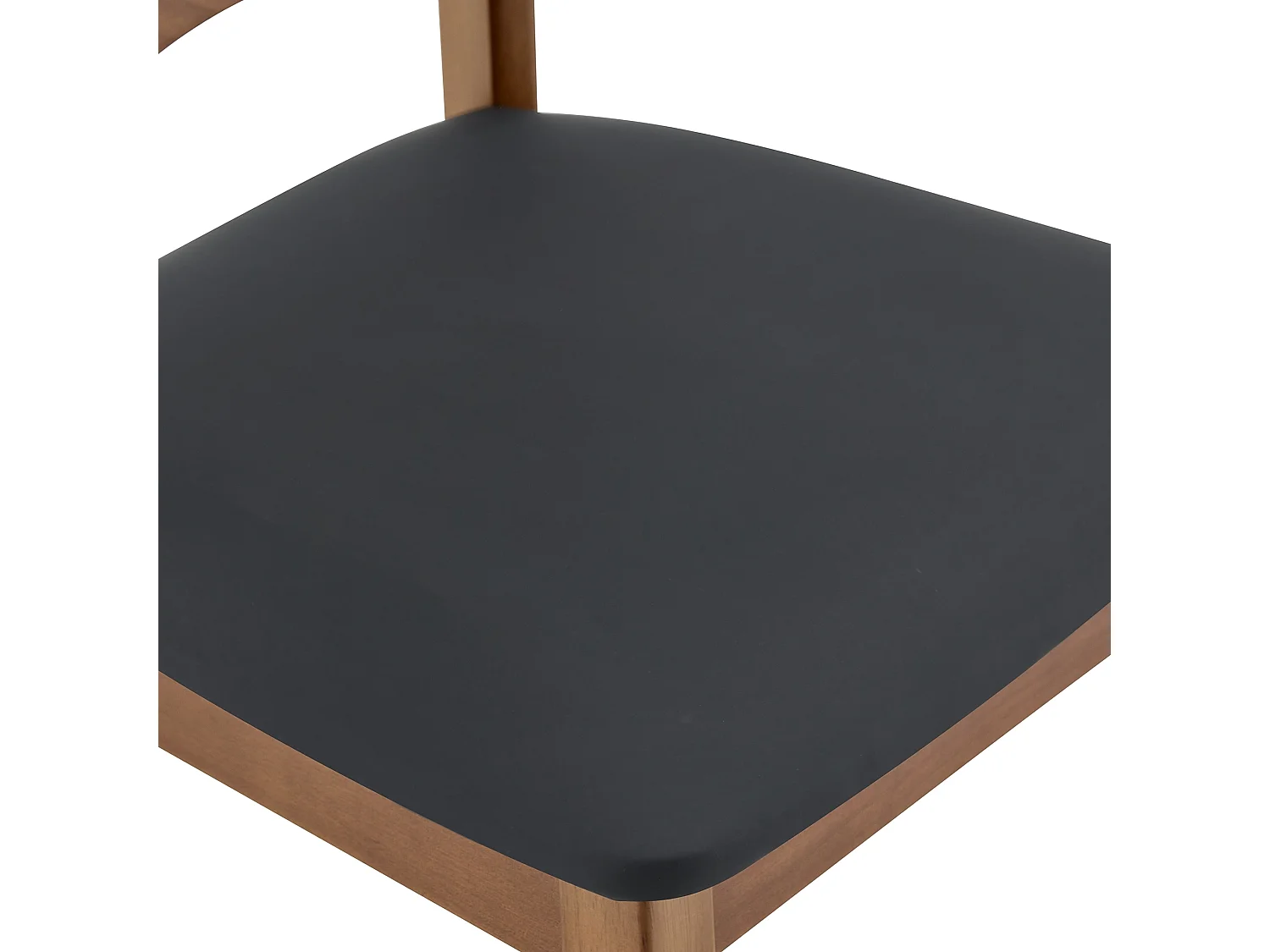 Scandinavische eetkamerstoelen 2-delige set met vlindervormige rugleuning en rubberhouten frame