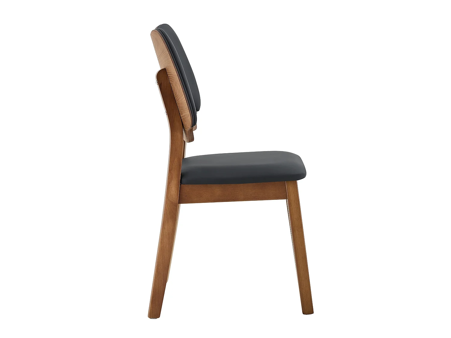 Scandinavische eetkamerstoelen 2-delige set met vlindervormige rugleuning en rubberhouten frame