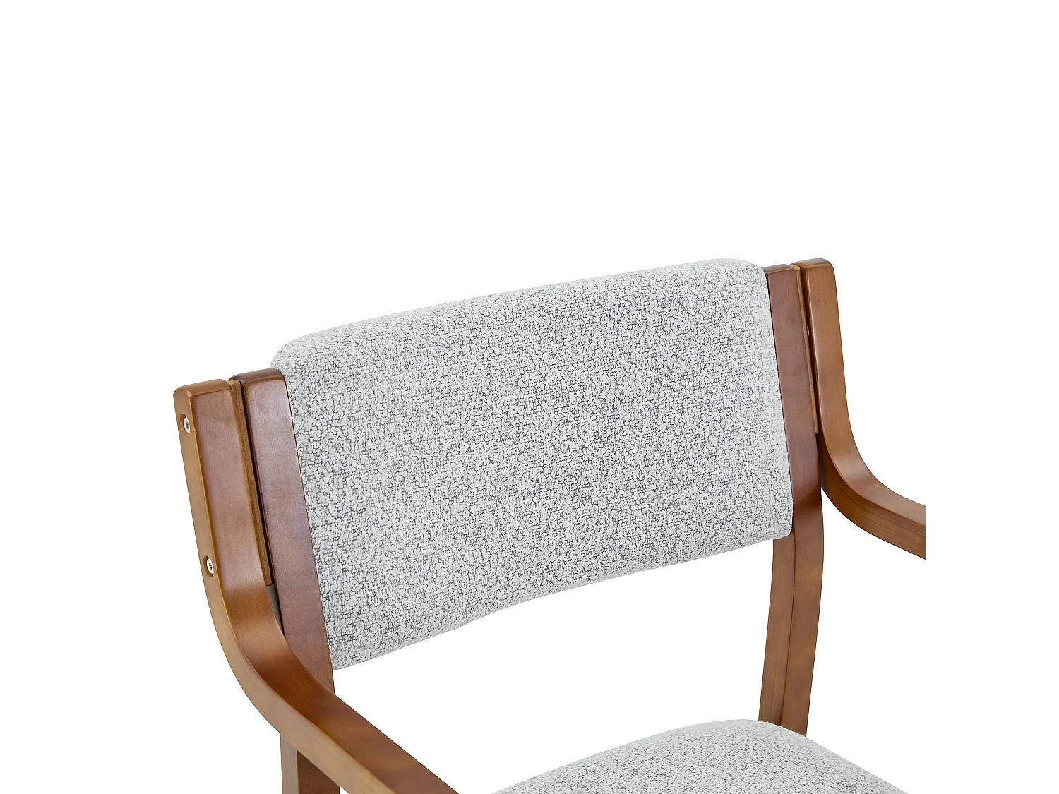 Scandinavische Fauteuils 2-delige Set met Teddy Stof Zittingen - Gewatteerde Armleuningen, Bruine Poten